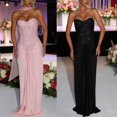 thumbnail image 2 of Sequins Strapless Dress Backless Bodycon Dress Wedding Cocktail Party Maxi Dress, 2 of 20