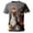 Grey, variant on Mens Graphic T-shirts Short Sleeve Crewneck Tops 3D Hilarious Animal Graphic Quirky Casual Lightweight T Shirts for Man Black L
