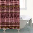 thumbnail image 5 of Extra Long Boho Shower Curtain 72x84 Inches - Vintage Floral & Tropical Leaves Pattern, Waterproof Bohemian Bathroom Decor with 12 Hooks, Tribal Rustic Style, 5 of 5
