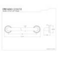 thumbnail image 4 of Kingston Brass DR814245 Laurel 24" Grab Bar, 1-1/4" Diameter, Oil Rubbed Bronze, 4 of 4