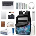 thumbnail image 3 of 200% Lobo-theme Backpack, Campus style schoolbag Bookbag with Adjustable Shoulder Straps And Large Zip Compartment, Unisex Travel Bags., 3 of 6