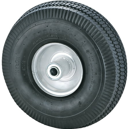 ProSource CW/GS-3339 Hand Truck Wheel, Tube, 10 x 3-1/2 in Tire, 1-1/2 in Dia Hub, Rubber