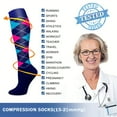 thumbnail image 4 of 6 Pairs Multi Graphic Compression Socks  Unisex Circulation 15-25 MmHg Sports Compression Socks For Running, 4 of 7