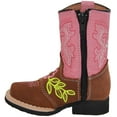 thumbnail image 2 of Infant Toddler Girls Western Embroidered Heart Floral Detailed Leather Boot, 2 of 4
