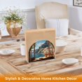 thumbnail image 5 of Window with Houses Flowers Napkin Holder for Table Clear Napkin Stand Paper Holder Acrylic Organizer Dispenser Napkins for Dinner Kitchen Restaurant Room, 5 of 8