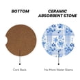 thumbnail image 3 of Round Ceramic Car Coasters 2 Pack Absorptive Clean Cork Bottom For Anti-Slip Use On Most Cars Blueviolet Moroccan Buffalo Plaid Tartan Check Hand-Drawn Sketch_4, 3 of 8