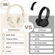 thumbnail image 5 of Auriculares Bluetooth RORSOU B8 Over Ear 50H Playtime Beige, 5 of 7