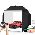 thumbnail image 1 of ‌B-Qtech 16"x16" Foldable LED Light Box, Portable Desktop Photo Studio Kit with 4 PVC Backdrops for Product Photography, 1 of 10