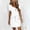 White, variant on SROBPTY Summer Dresses for Women Solid V Neck Short Sleeve Pockets Drawstring Midi