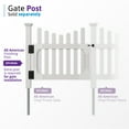 thumbnail image 6 of 3ft H x 3.5ft W (1 Gate) No Dig WamBam All American Scallop Top Gate Kit, White Vinyl Picket Yard Fence Gate w/ Hardware Included for All American Fence, Outdoor Gate for Patio & Yard, ZP19043, 6 of 7