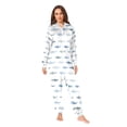 thumbnail image 4 of Adult Christmas Onesie Cute Shark Adult Zipper One-Piece Pajamas Unisex Pajamas with Pockets, 4 of 6