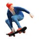 thumbnail image 1 of Figura en miniatura de niño patinador a escala 1:64, figura de diminuta, muñeco, accesorio, adorno de mesa de , juguete, modelo realista, 1 of 9