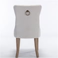 thumbnail image 6 of Modern Tufted Linen Upholstered Dining Chairs with Nailhead Trim, Set of 2, Beige, 6 of 10