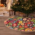 thumbnail image 5 of Sikiie Hippie Peace Love Nativity Christmas Tree Skirt, Jesus Christian Winter Holiday Tree Mat Decoration(30-48IN), 5 of 6