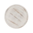 thumbnail image 4 of Powell Kersey Carved Wood Round Indoor End Table, 17" Tall, White, 4 of 6