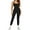 Black, variant on LELINTA Women's Yoga Ribbed One Piece Tank Tops Rompers Sleeveless Exercise Jumpsuit,up to size L