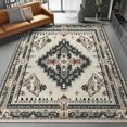 thumbnail image 3 of Washable Area Rugs Aesthetic 2 X 3 ft Area Rugs Tribal Style Pattern Non Slip Thin Indoor Entryway Rug Accent Floor Carpet for Bedroom Dining Living Room Kitchen Grey, 3 of 7