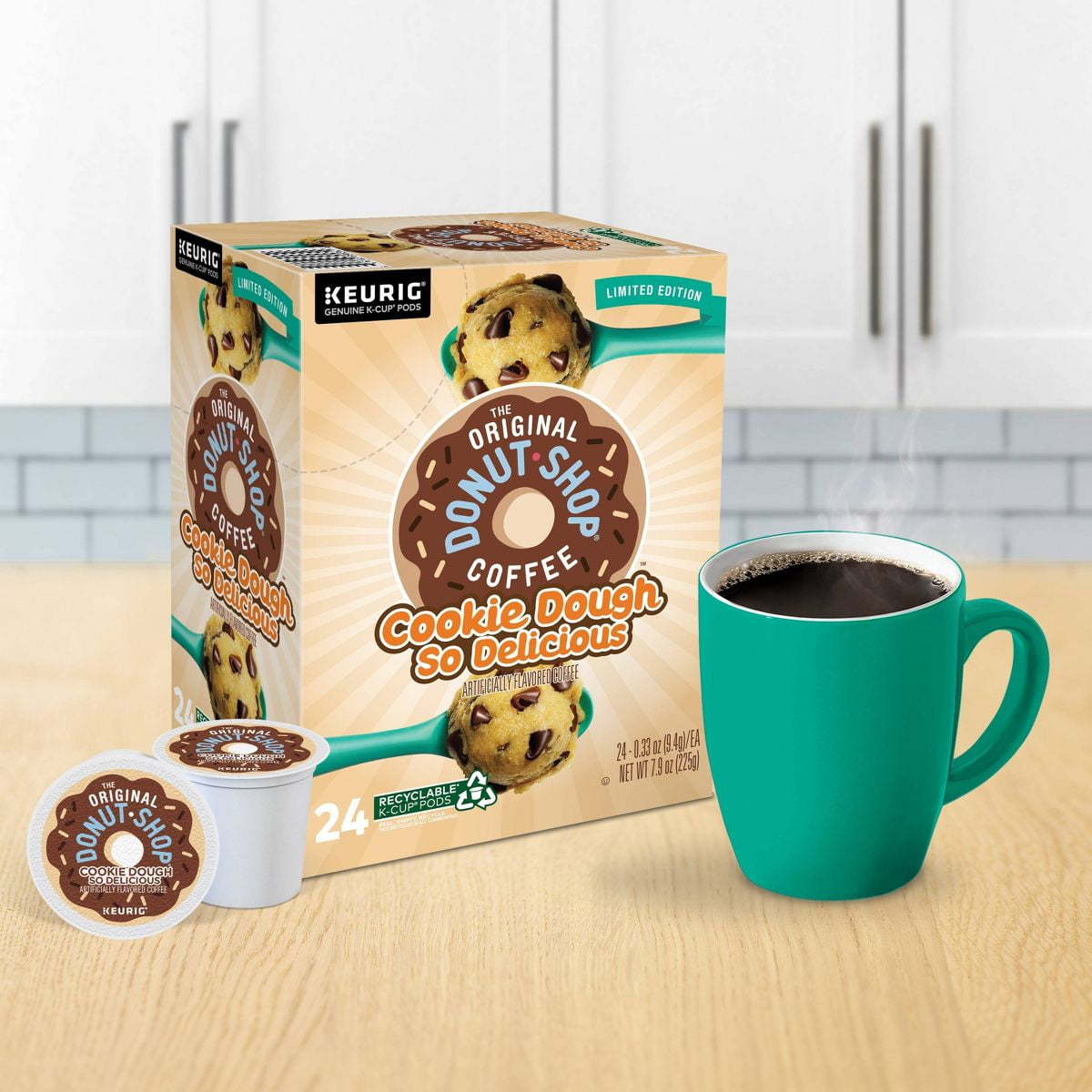 The Original Donut Shop Cookie Dough So Delicious Medium Roast Keurig K-Cup Coffee Pods - 24ct