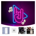 thumbnail image 4 of Rock Gesture Neon Sign Musical Note LED Light Dimmable USB Powered For Music Concert Studio Record Store Room Party Wall Decor 40cmx34cm, 4 of 8