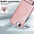 thumbnail image 4 of Case for iPhone 16e for Men Women, Compatible with Magsafe, Stylish Ultra Slim Anti-Slip PU Leather Drop Protective Luxury Lightweight Bracket Phone Cover for iPhone 16e, Rosegold, 4 of 8