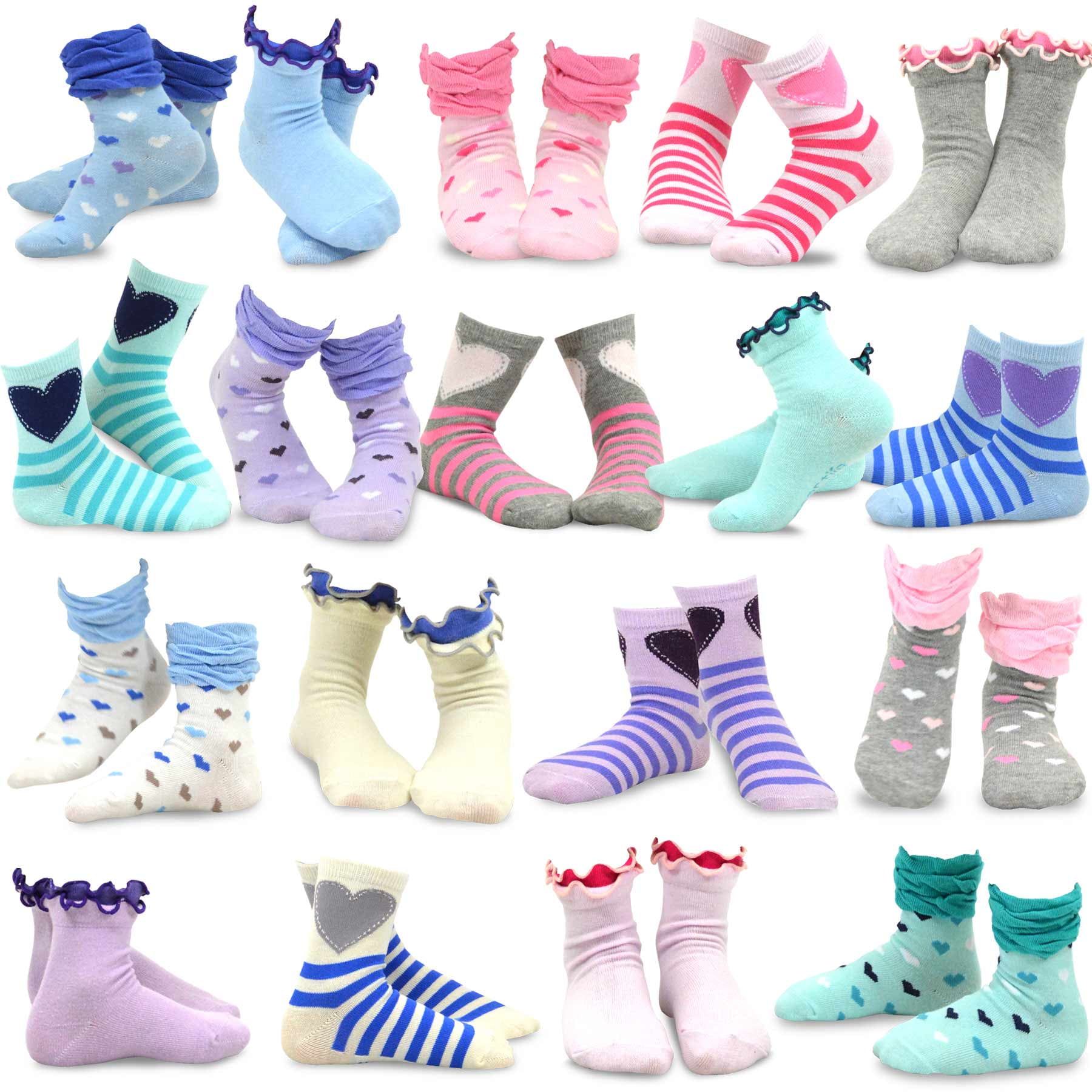 Naartjie Kids Boys Fashion Variety Cotton Crew 18 Pair Pack Gift Box 9-10 Years, Vintage TeeHee