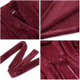 thumbnail image 4 of Women Plush Fleece Robe Long Warm Bathrobe Shawl Collar/Hood, 4 of 6