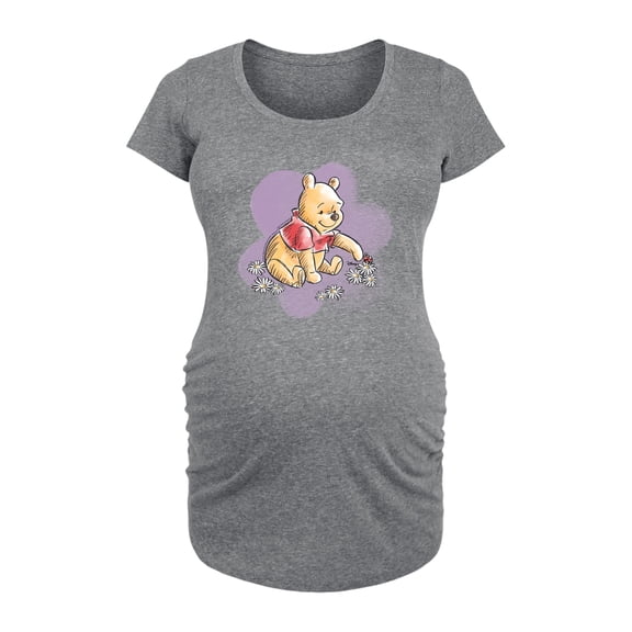 Winnie the Pooh - Winnie Floral - Women's Maternity Scoop Neck Graphic T-Shirt