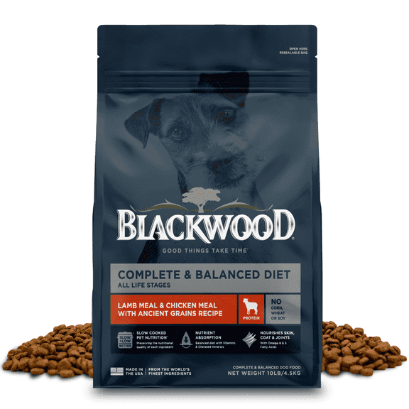 Blackwood Dry Dog Food Lamb & Chicken Meal with Ancient Grains 10 lb.