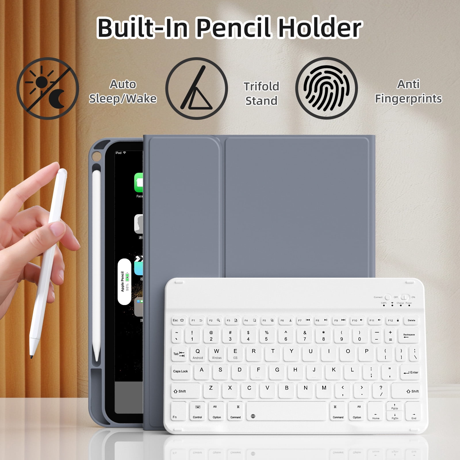 GKABXY Magnetic Keyboard Case for iPad A16 11th /10th Generation