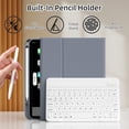 thumbnail image 4 of GKABXY Magnetic Keyboard Case for iPad A16 11th /10th Generation 2025/2022 with Pencil Holder 10.9/11 Inch, Magnetic Detachable Wireless Bluetooth Multi-Angle Stand Rechargeable Keyboard Case, Purple, 4 of 8