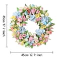 thumbnail image 3 of strola Toys Large 17.7 Inch Artificial Easter Wreath for Front Door, 2026 Spring Pastel Floral Wreath with Eggs and Greenery, Indoor Outdoor Home Garden Wall Decor, 3 of 8
