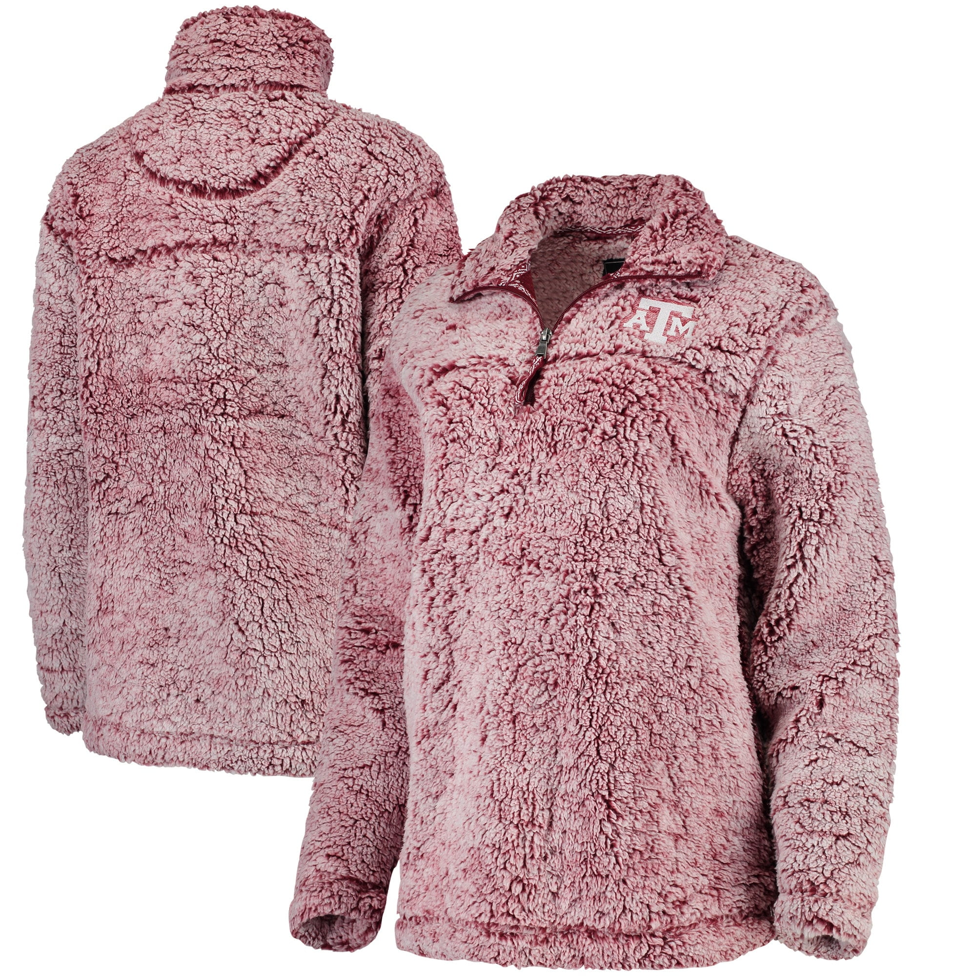 Sherpa pullover maroon on sale