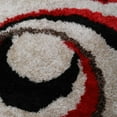 thumbnail image 3 of Rugsotic Carpets Hand Tufted Shag Polyester Eco-Friendly Area Rugs - 9'x12', Rectangle, Ivory Red, Plain Solid Design, High Pile Handmade Anti Skid Rugs for Living Room, Bed Room K00019, 3 of 5