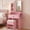 Pink, variant on Simenmax 24" Pink Makeup Vanity Set with Mirror, Built-in Power Outlet & 3 Lighting Modes, Vanity Desk with Stool, Space-Saving Beauty Station with USB & Hairdryer Holder