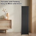 thumbnail image 6 of 4 Panel Room Dividers Foldable Privacy Screen Decorative Indoor Screen 6TF Wooden Office Dividers Partition Wall for Home, Office, Bedroom, Black, 6 of 7