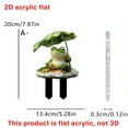 thumbnail image 3 of Meitianfacai 1PC Animal Series Acrylic Ground Plug, 2D Flat Frog Garden Stake for Outdoor Decor, Whimsical Yard Art Gift for Garden Enthusiasts（Multi-color）, 3 of 7