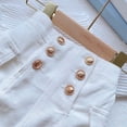 thumbnail image 6 of Teylalorva Girls Denim Shorts, High Rise Trendy Side Drawstring Summer Casual Kids 2026 Jean Shorts White Size 3, 6 of 8