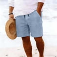 thumbnail image 5 of Vhkiploz Plus Size Summer Board Shorts for Men's Drawstring Wide Leg Bermuda Shorts Solid Color Elastic Beachwear with Side Pockets, S-4XL, 5 of 8