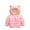 07Pink, variant on Toddler Winter Coats Cute Bear Ears Hooded Zipper Infant Down Jacket Light Puffy Solid Color Warm Puffer Coat