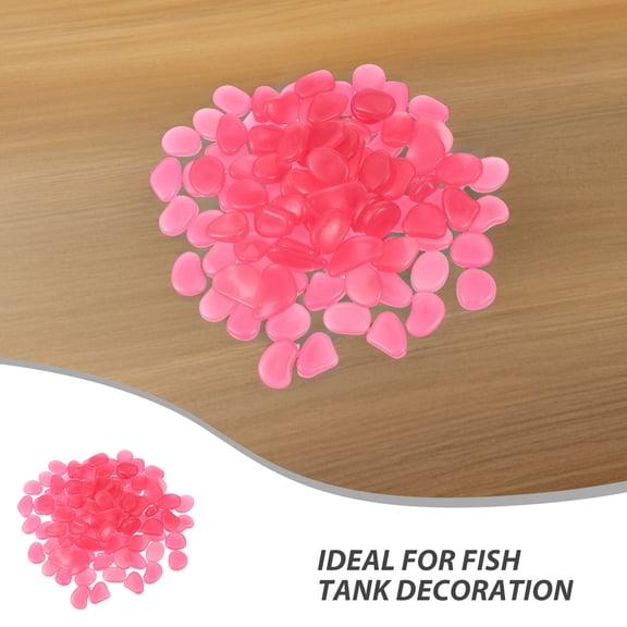 Luxshiny 300PCS Glow in The Dark Pebbles Resin Rocks for Garden Pathway Decoration and Outdoor Landscaping
