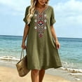 thumbnail image 4 of Lenago Plus Size Summer Dresses for Women 2025 Maxi Dress V-Neck Short Sleeve Dresses for Party Casual Summer Maxi Dresses for Women with Pockets, 4 of 6