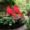 thumbnail image 3 of Foam Bird, Simulated Bird, Artificial Bird Red for Garden Flower Arrangement, 3 of 8