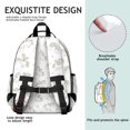 thumbnail image 5 of Unicorn and Star White Pattern Cute School Backpack Bag for School with Padded Back and Adjustable Shoulder Straps 15.25"x11.5"x5.25", 5 of 5
