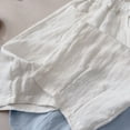 thumbnail image 5 of Kiijoy Toddler Boys Linen Pants Summer Lightweight Pull On Wide Leg Pants, White, Sizes 2-3T, 5 of 6