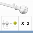 thumbnail image 2 of Yafa Home Fashion Adjustable Curtain Rod for Windows, 3/4 inch Pole Single Curtain Rod With Ball Finials, All Hardware included., 2 of 6