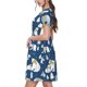 thumbnail image 2 of Easygdp cute winter bear para Vestido Transpirable de Mujer, Vestido Suelto de Manga Corta con Pliegues y Bolsillos para el Verano, 2 of 6