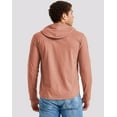 thumbnail image 3 of Hanes Originals Hoodie Men's Tri-Blend Henley Hooded Sweatshirt Long Sleeve 3 Button, 3 of 6