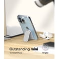 thumbnail image 2 of Ringke Outstanding Mini Stand Horizontal and Vertical Kickstand, 2-Adjustable Angles, Grip Support Compatible with Universal Phone Back - Light Gray, 2 of 11