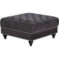 thumbnail image 1 of Meridian Furniture Sabrina Contemporary Velvet Ottoman in Gray, 1 of 4