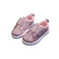 thumbnail image 4 of Willtoo Toddler Sneakers for Boys and Girls Glitter Hook and Loops Sneakers Baby Canvas Shoes, 4 of 5